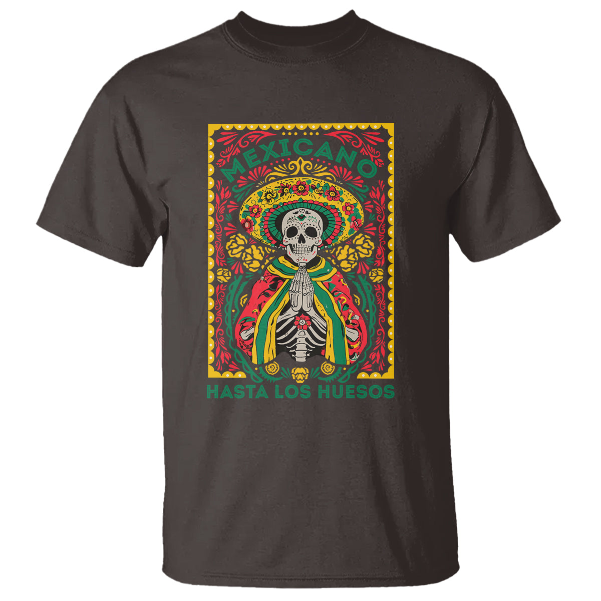 mexican-pride-t-shirt-mexicano-hasta-los-huesos-skeleton-sombrero