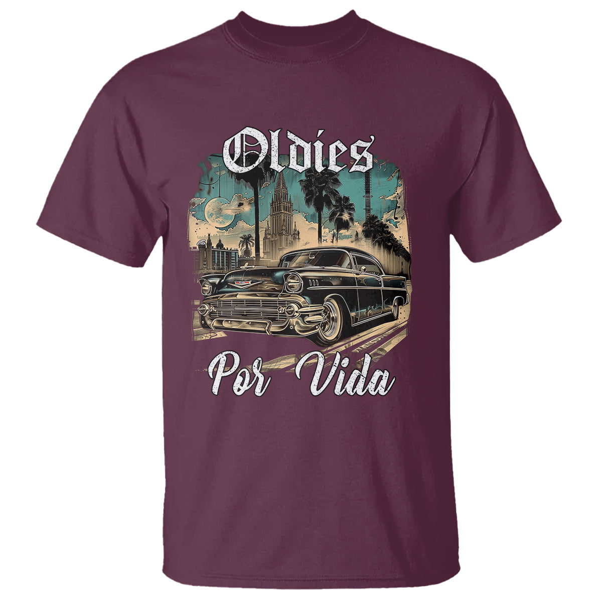 oldies-por-vida-vintage-car-lowrider-mexican-chicano-chicana-t-shirt
