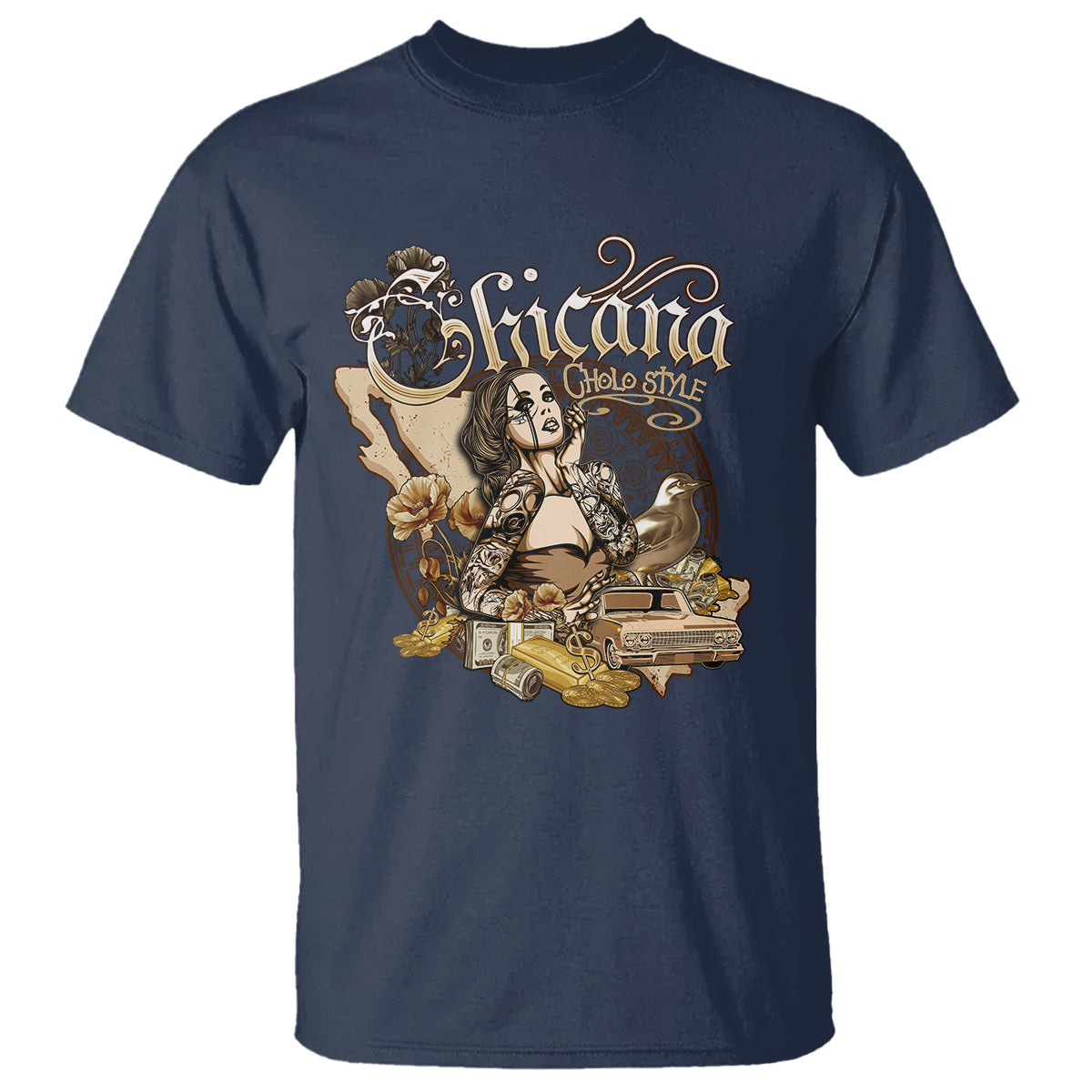 chicana-mexico-cholo-mexican-american-latina-t-shirt
