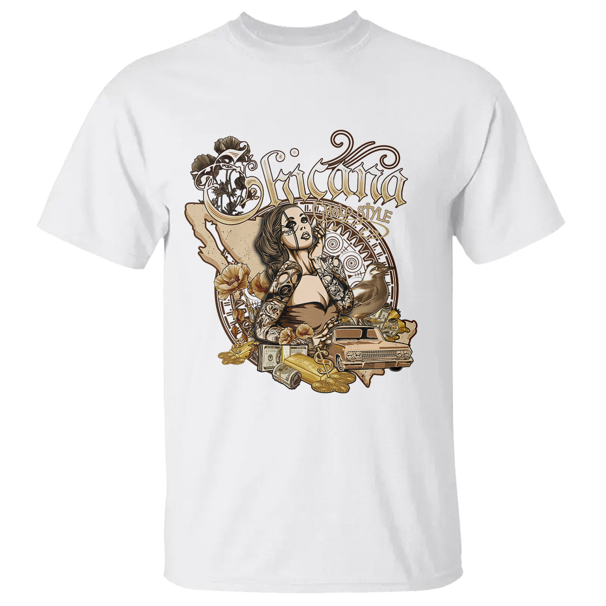 chicana-mexico-cholo-mexican-american-latina-t-shirt