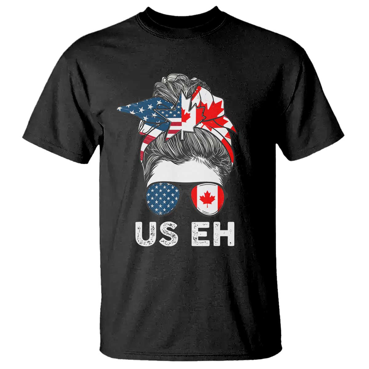 american-canadian-t-shirt-us-eh-messy-bun-usa-canada-flag
