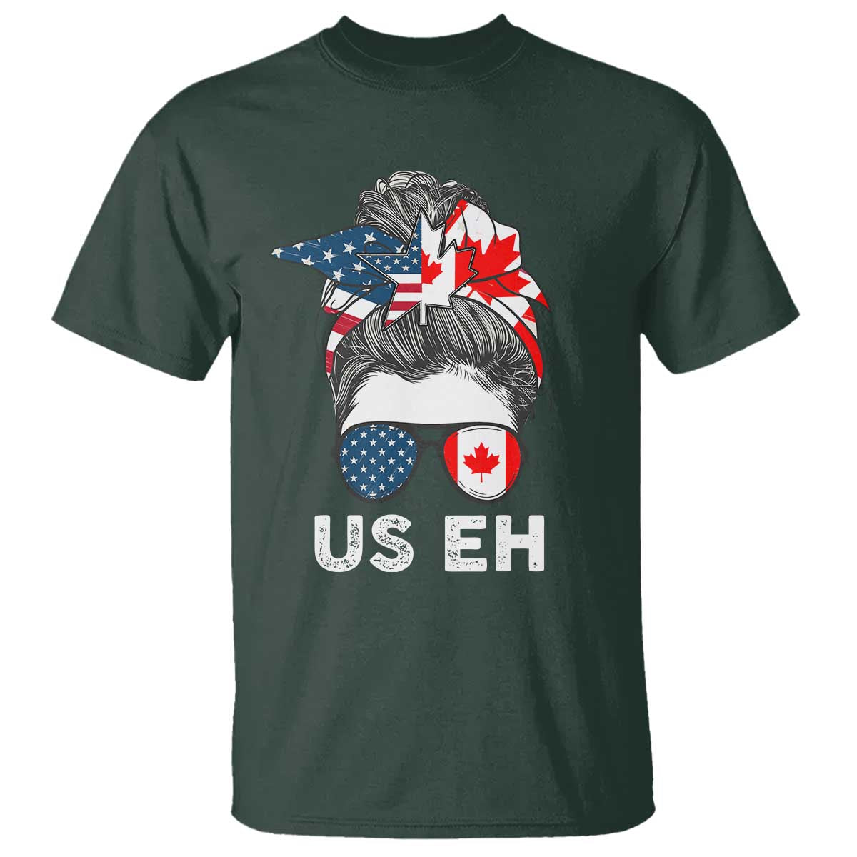 american-canadian-t-shirt-us-eh-messy-bun-usa-canada-flag