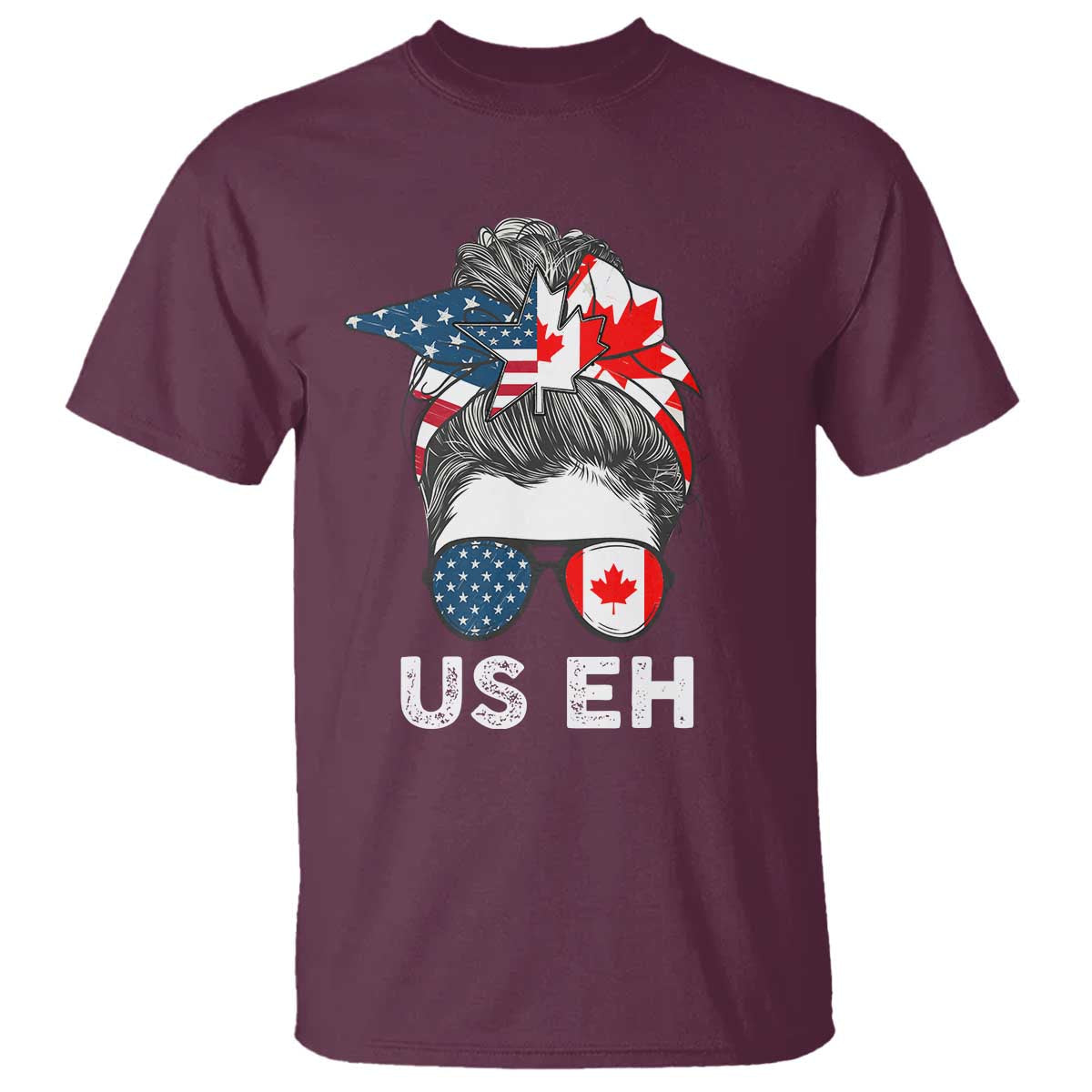 american-canadian-t-shirt-us-eh-messy-bun-usa-canada-flag