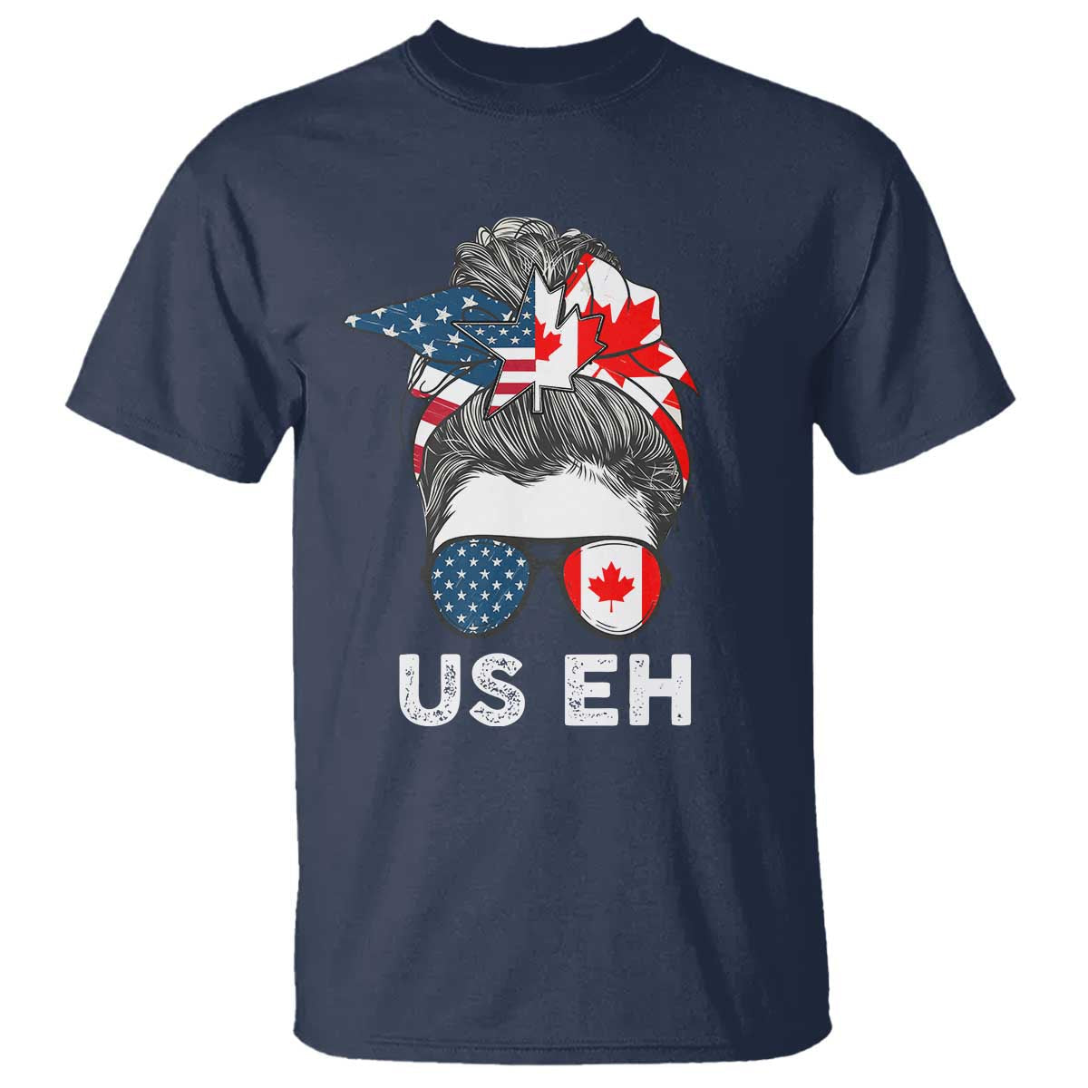 american-canadian-t-shirt-us-eh-messy-bun-usa-canada-flag