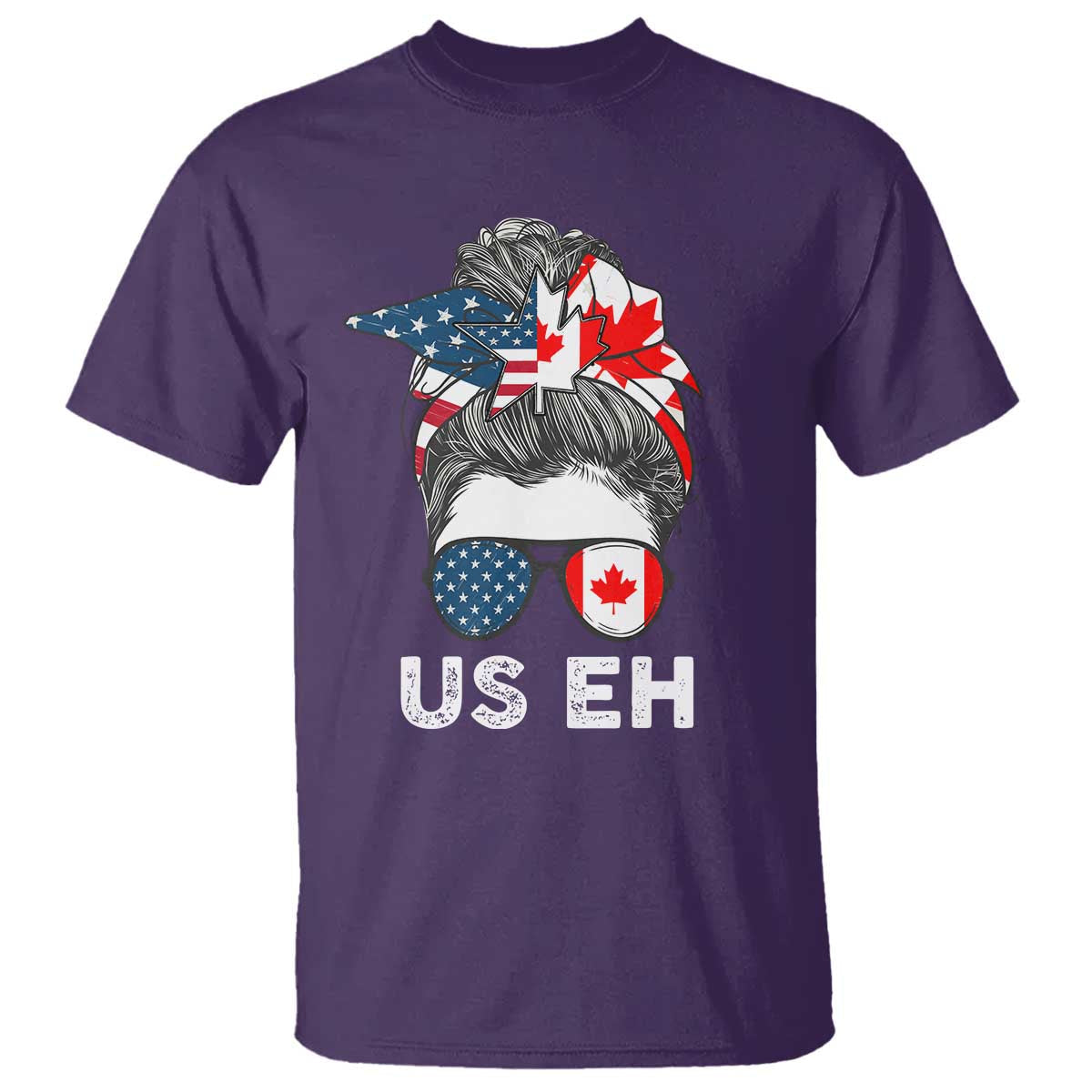 american-canadian-t-shirt-us-eh-messy-bun-usa-canada-flag
