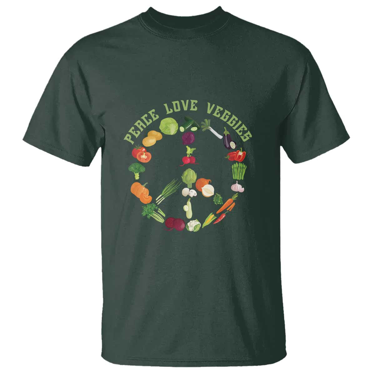 vegetarian-t-shirt-peace-love-veggies