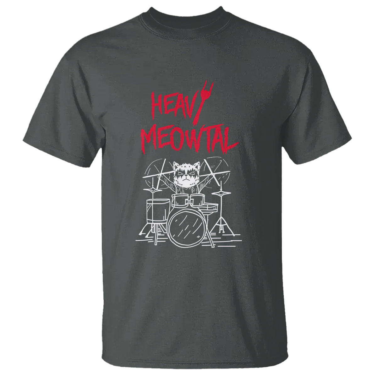 heavy-metal-t-shirt-cat-drummer-meowtal-rock-drum-band