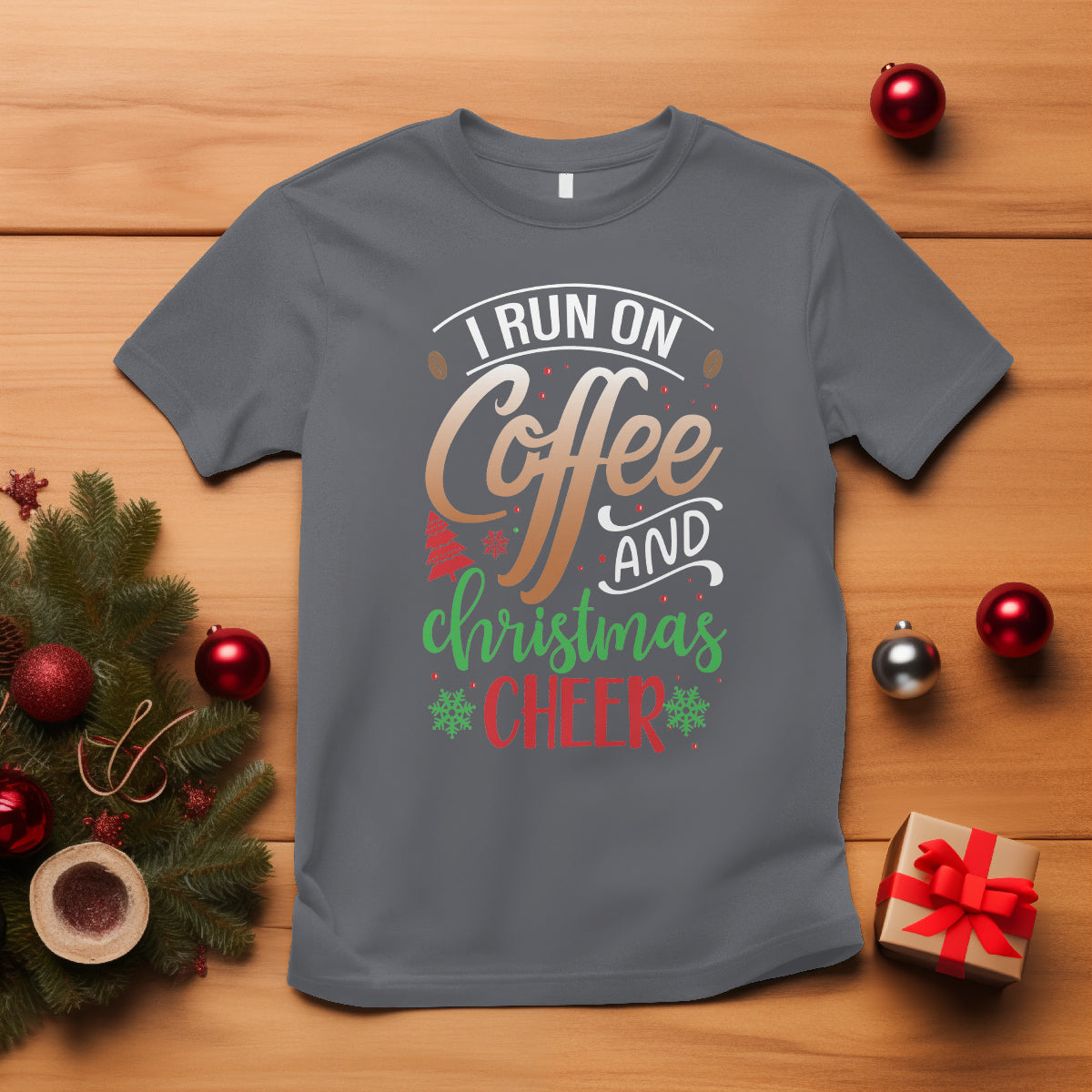 i-run-on-coffee-and-christmas-cheer-t-shirt
