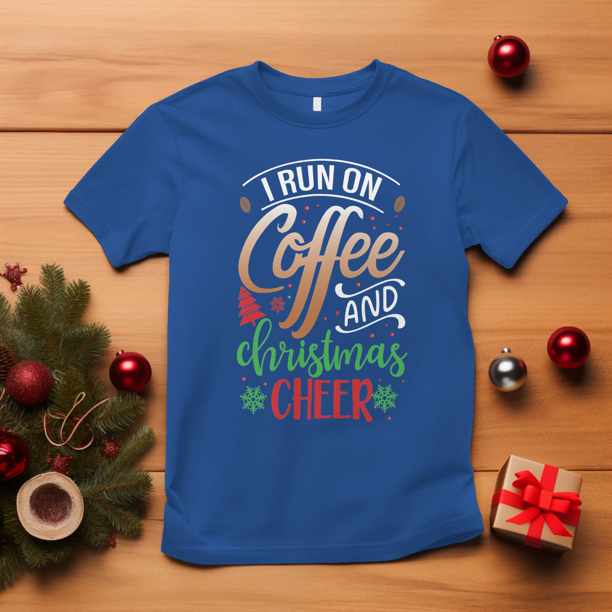 i-run-on-coffee-and-christmas-cheer-t-shirt