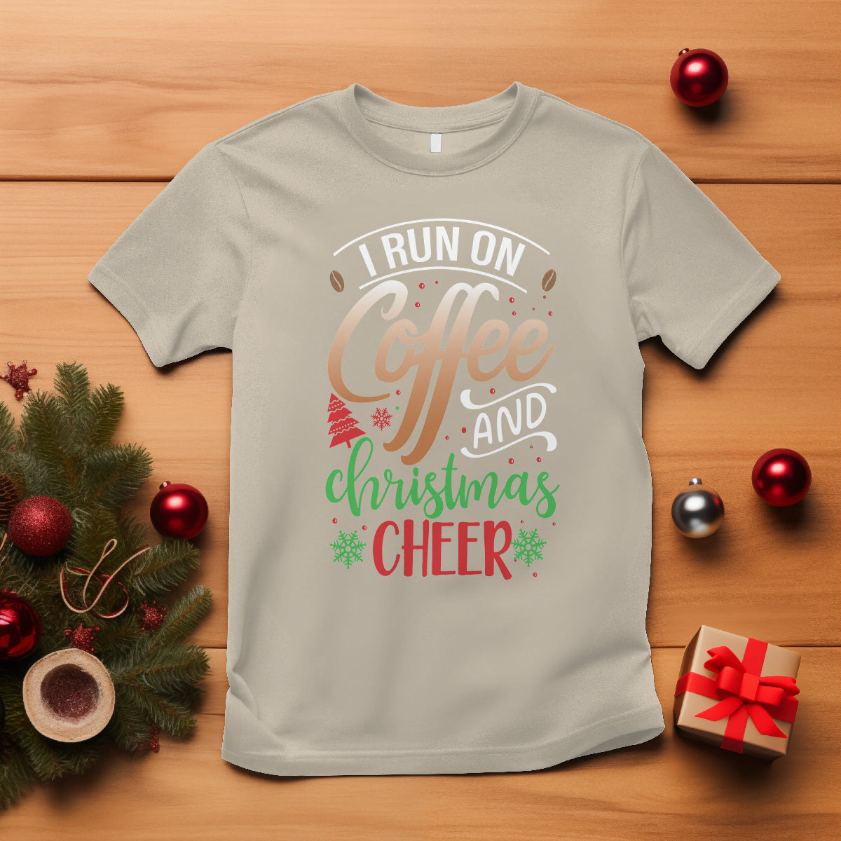 i-run-on-coffee-and-christmas-cheer-t-shirt
