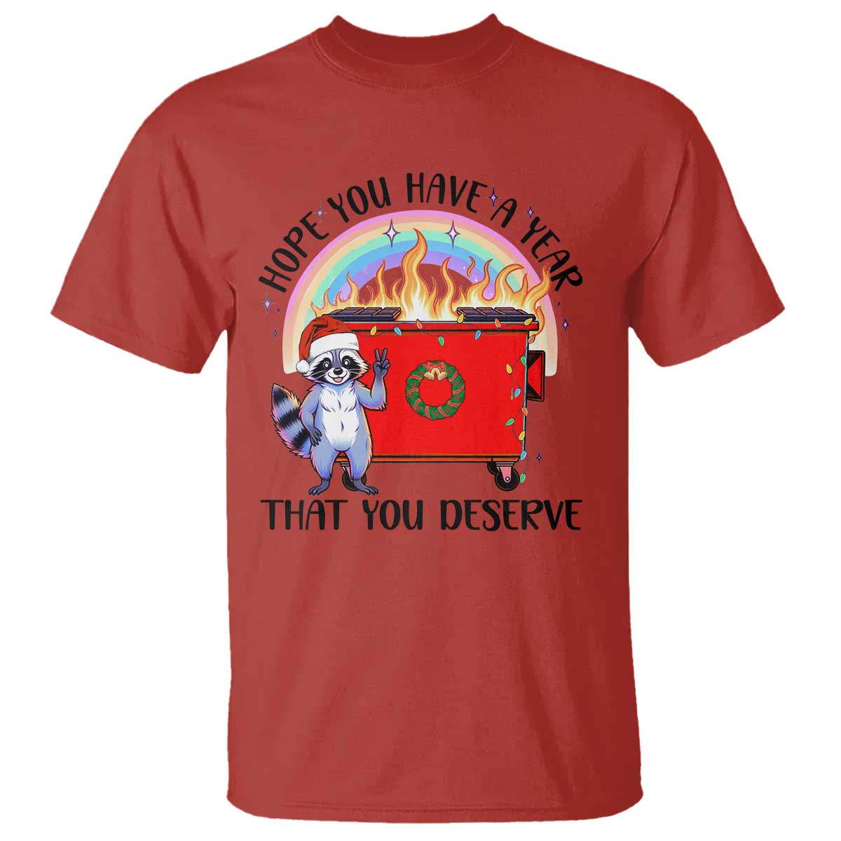 funny-xmas-dumpster-fire-t-shirt-hope-you-have-the-year-you-deserve-santa-raccoon