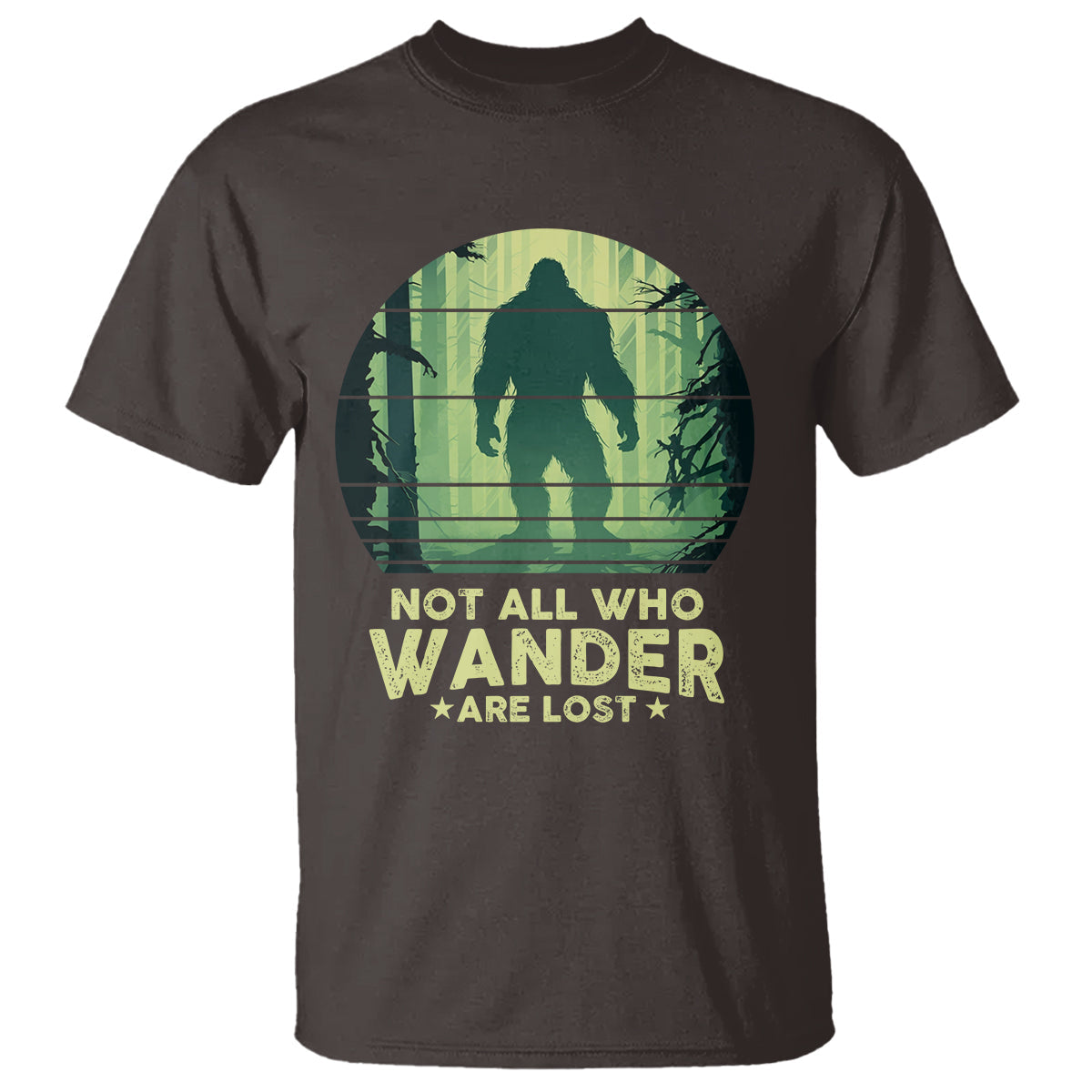 bigfoot-t-shirt-not-all-who-wander-are-lost-sasquatch