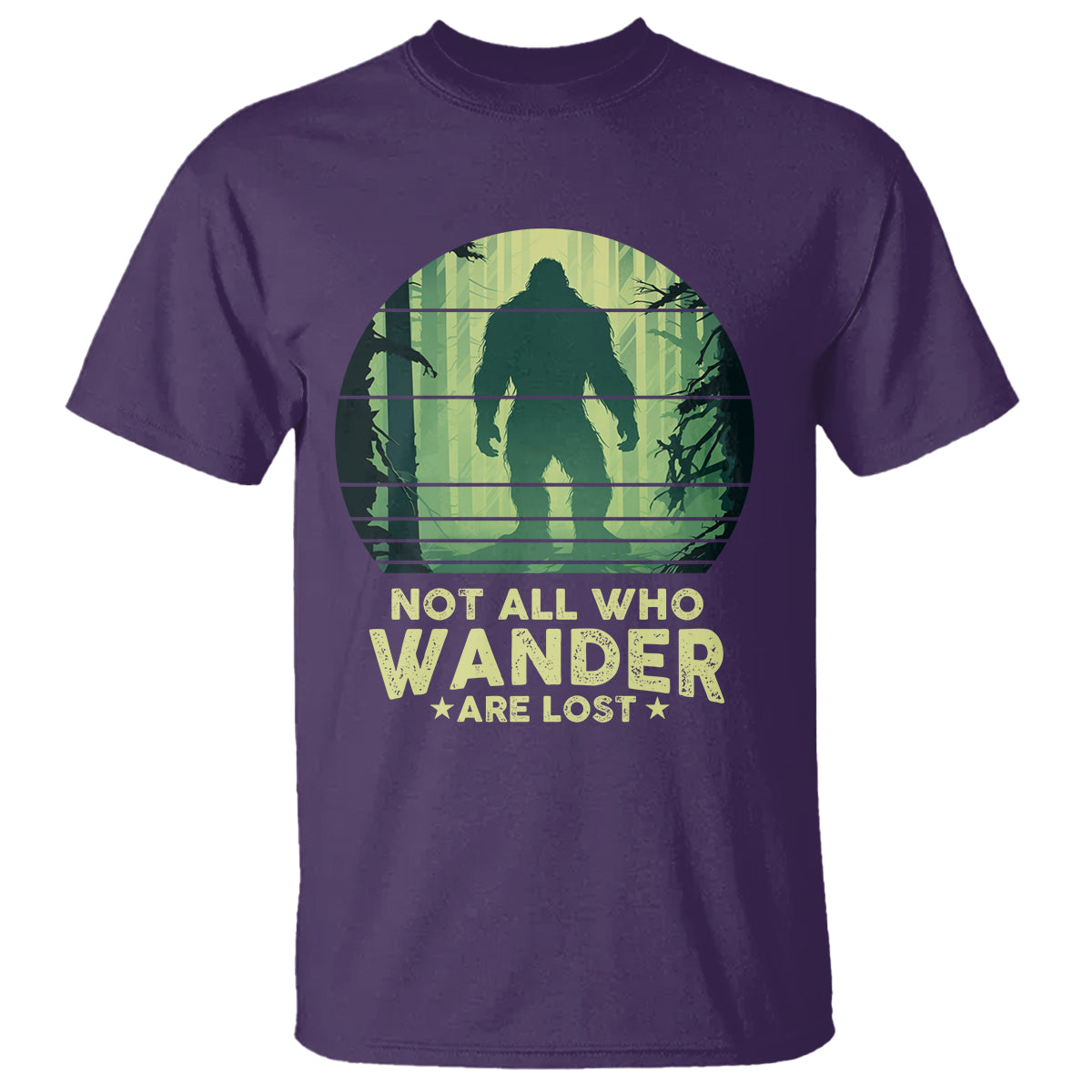 bigfoot-t-shirt-not-all-who-wander-are-lost-sasquatch