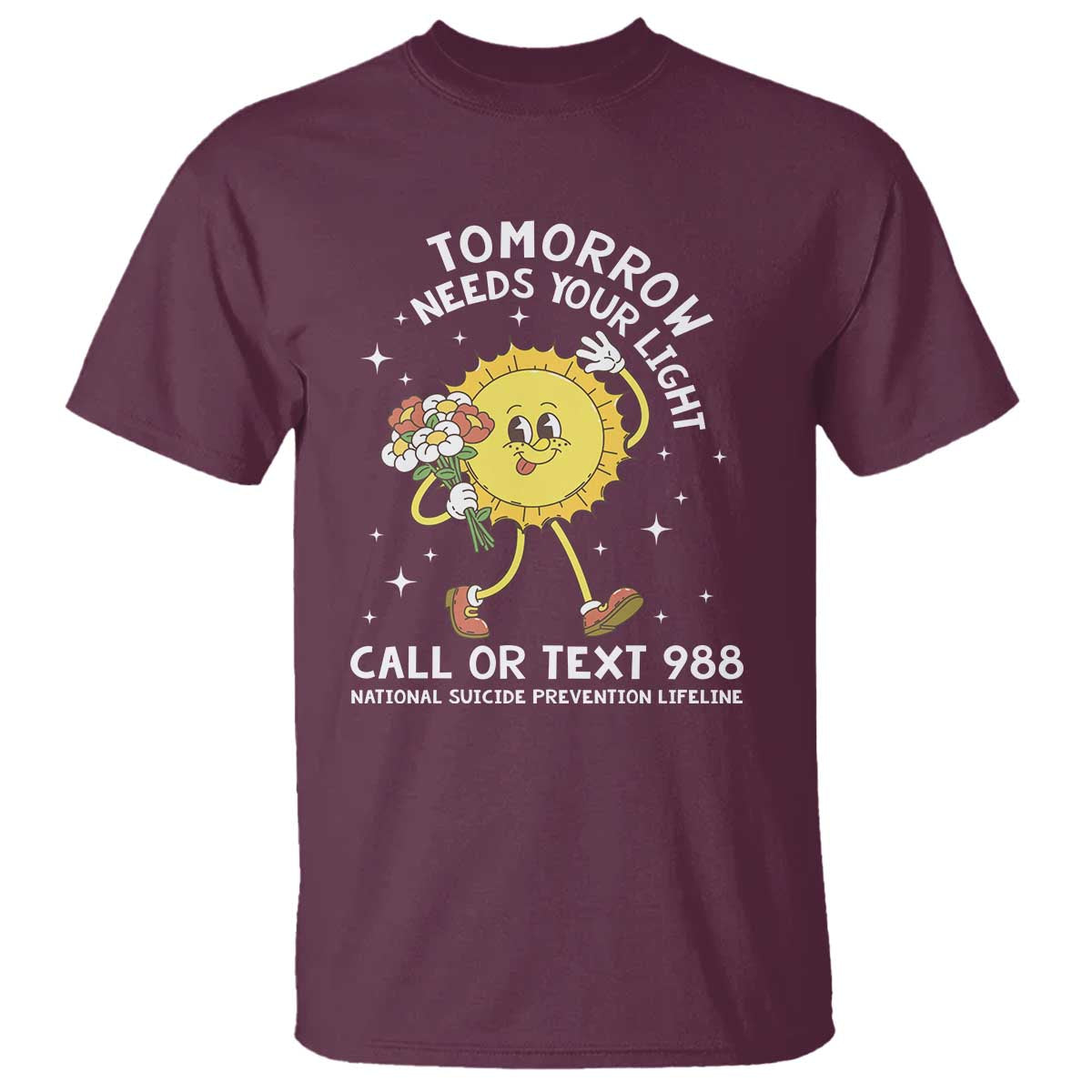 suicide-prevention-t-shirt-tomorrow-needs-your-light-call-or-text-988-groovy
