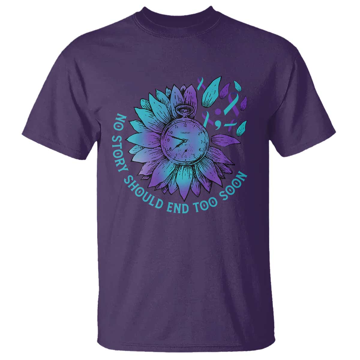 no-story-should-end-too-soon-sunflower-suicide-prevention-t-shirt
