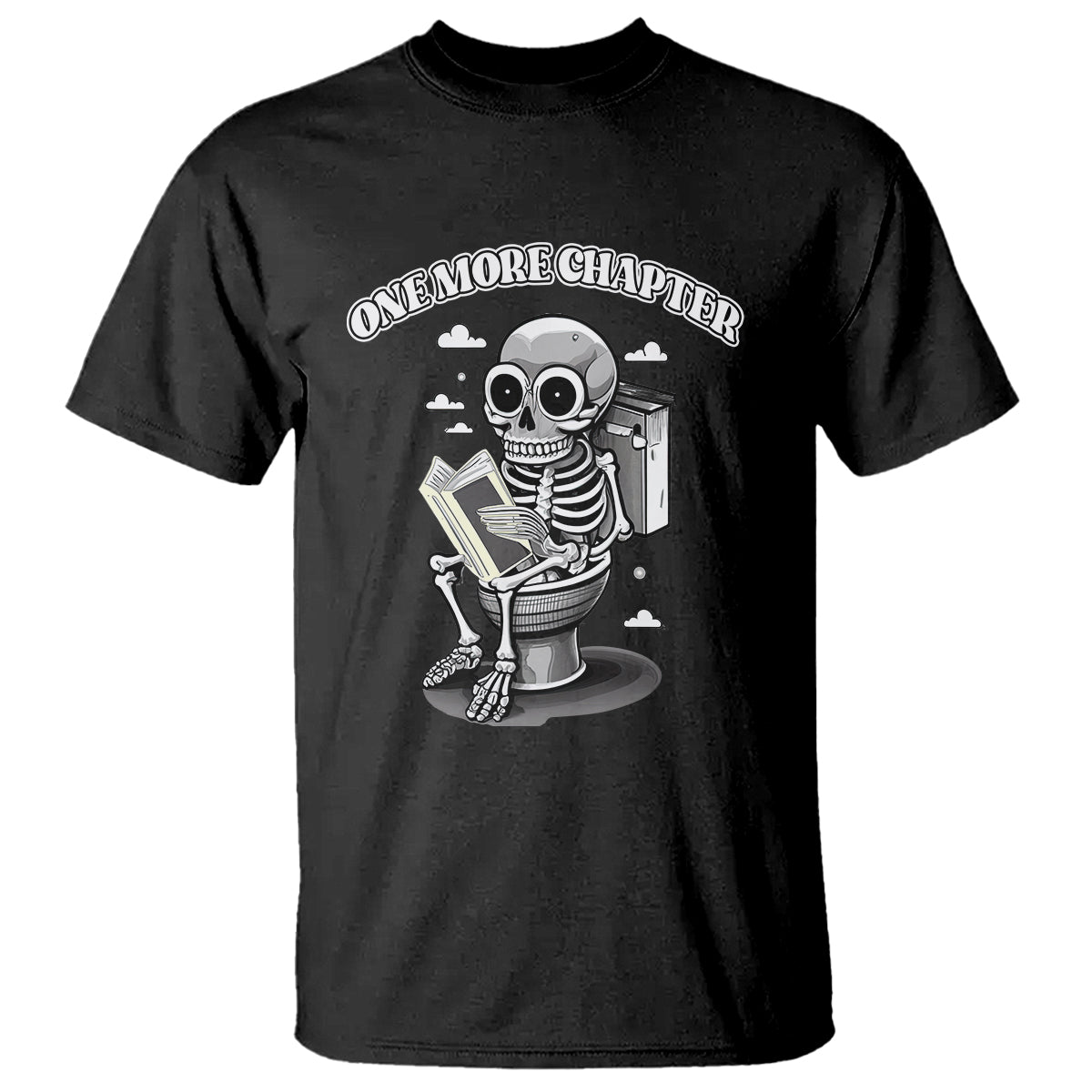 book-lover-t-shirt-one-more-chapter-bookaholic-skeleton