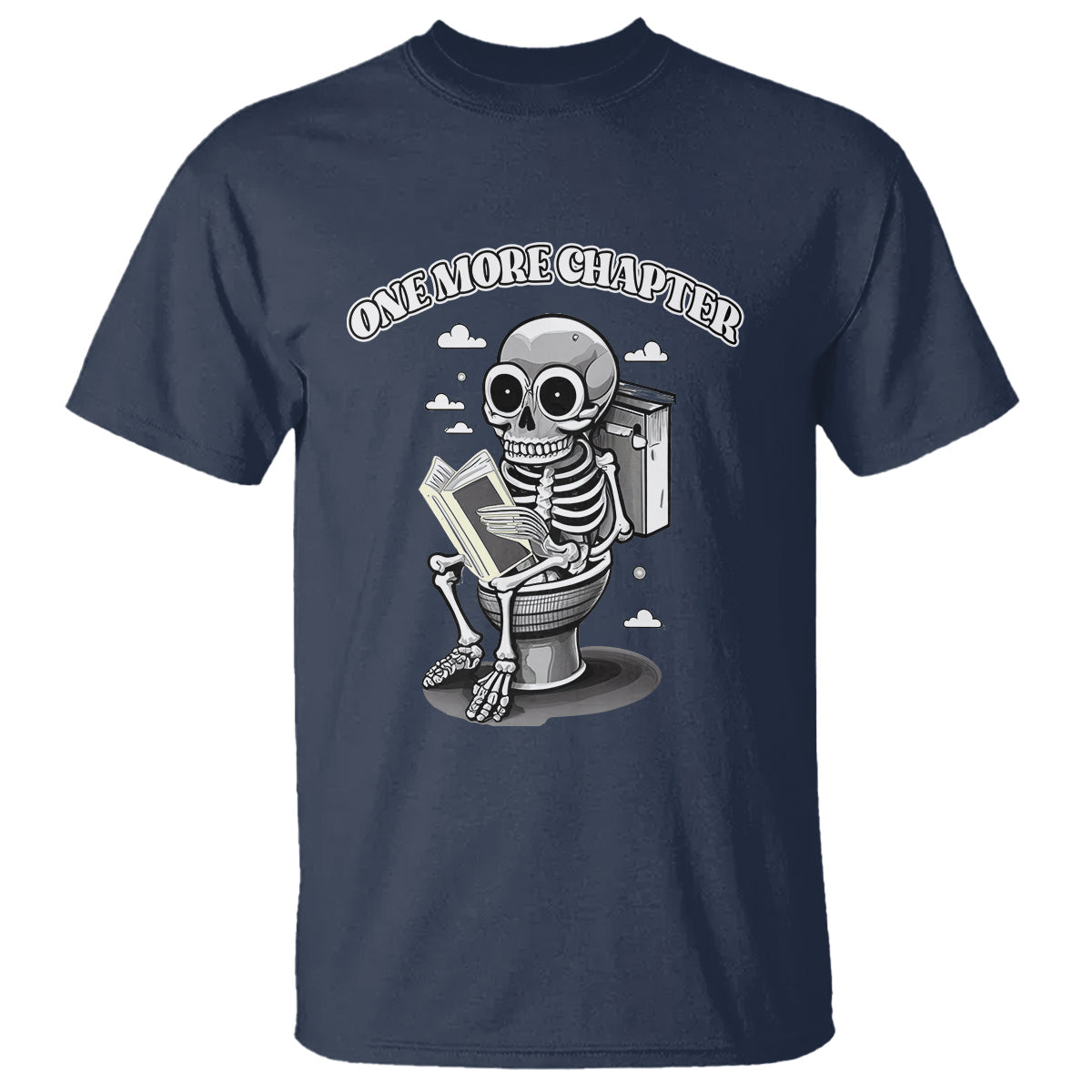 book-lover-t-shirt-one-more-chapter-bookaholic-skeleton
