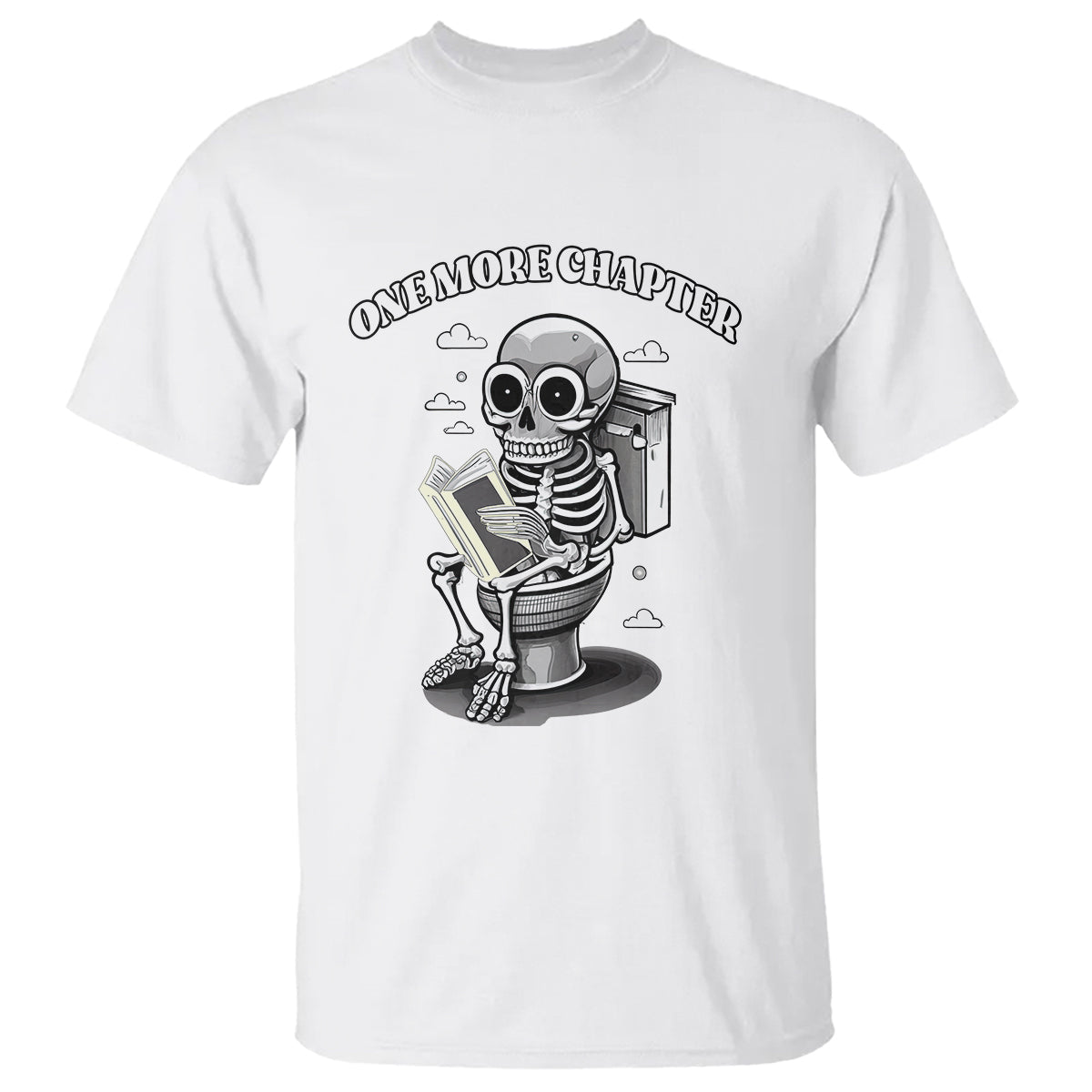 book-lover-t-shirt-one-more-chapter-bookaholic-skeleton