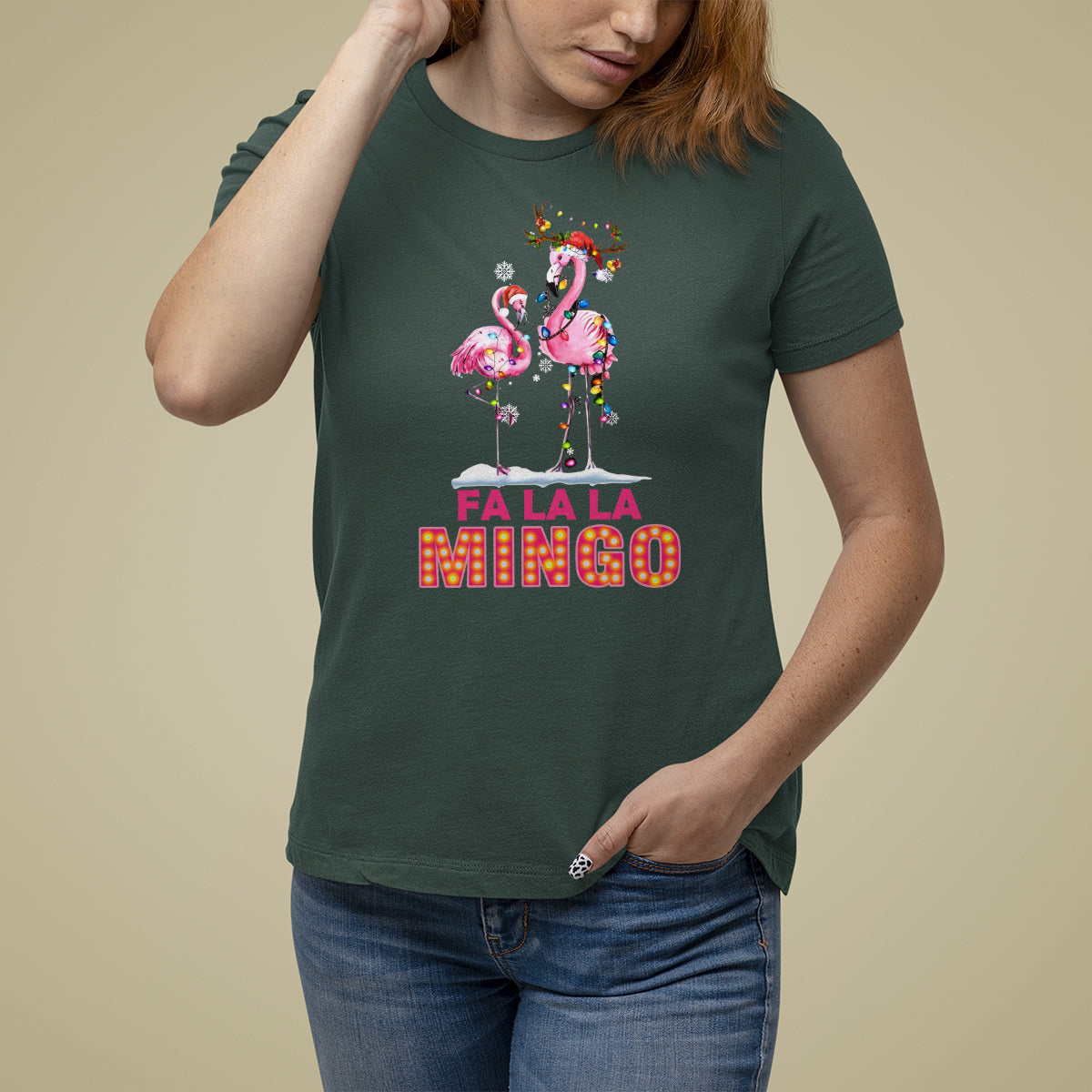 fa-la-la-mingo-flamingo-hawaiian-retro-christmas-t-shirt