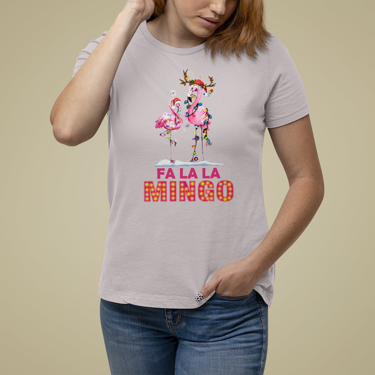 fa-la-la-mingo-flamingo-hawaiian-retro-christmas-t-shirt