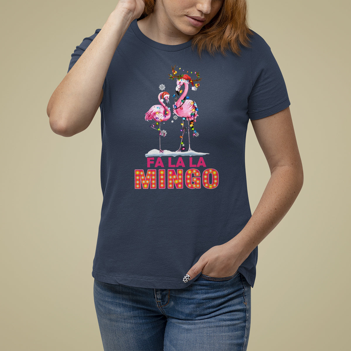 fa-la-la-mingo-flamingo-hawaiian-retro-christmas-t-shirt