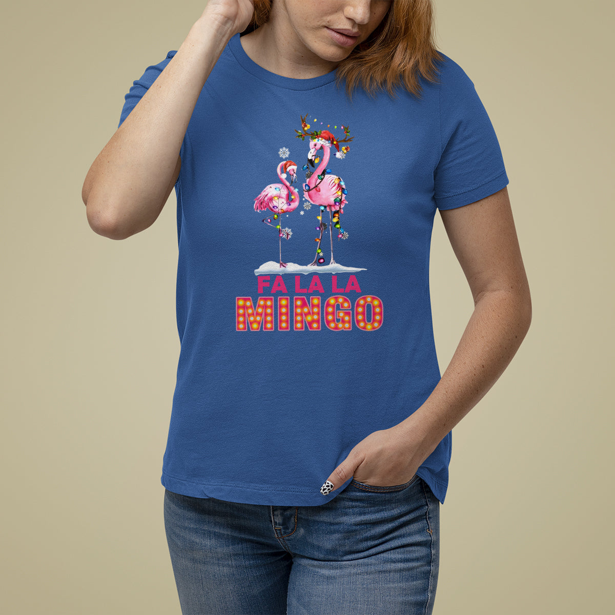 fa-la-la-mingo-flamingo-hawaiian-retro-christmas-t-shirt