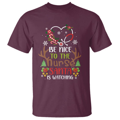 be-nice-to-the-nurse-santa-is-watching-funny-christmas-t-shirt
