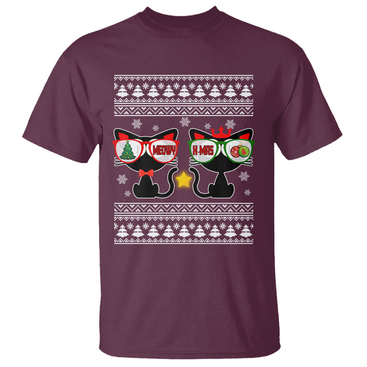 meowy-xmas-funny-cat-couple-with-sunglass-t-shirt