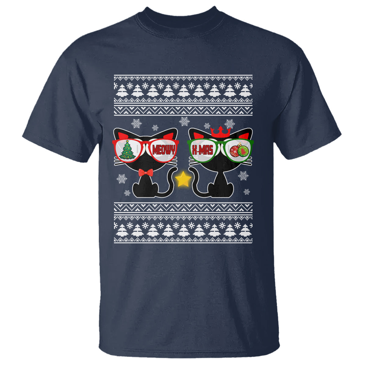 meowy-xmas-funny-cat-couple-with-sunglass-t-shirt