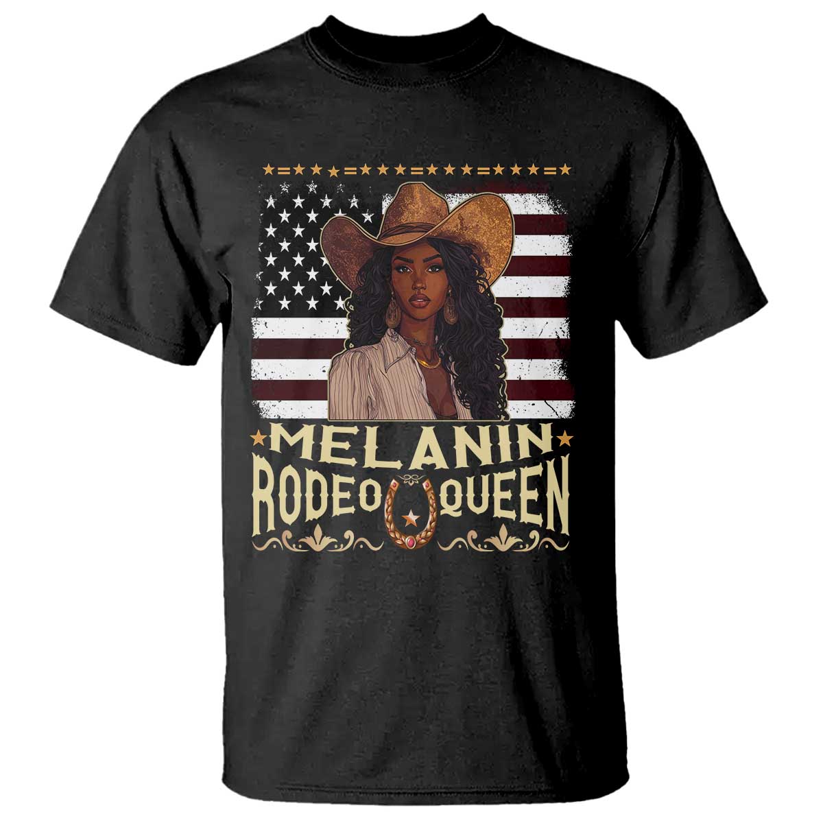 black-cowgirl-t-shirt-melanin-rodeo-queen-african-american