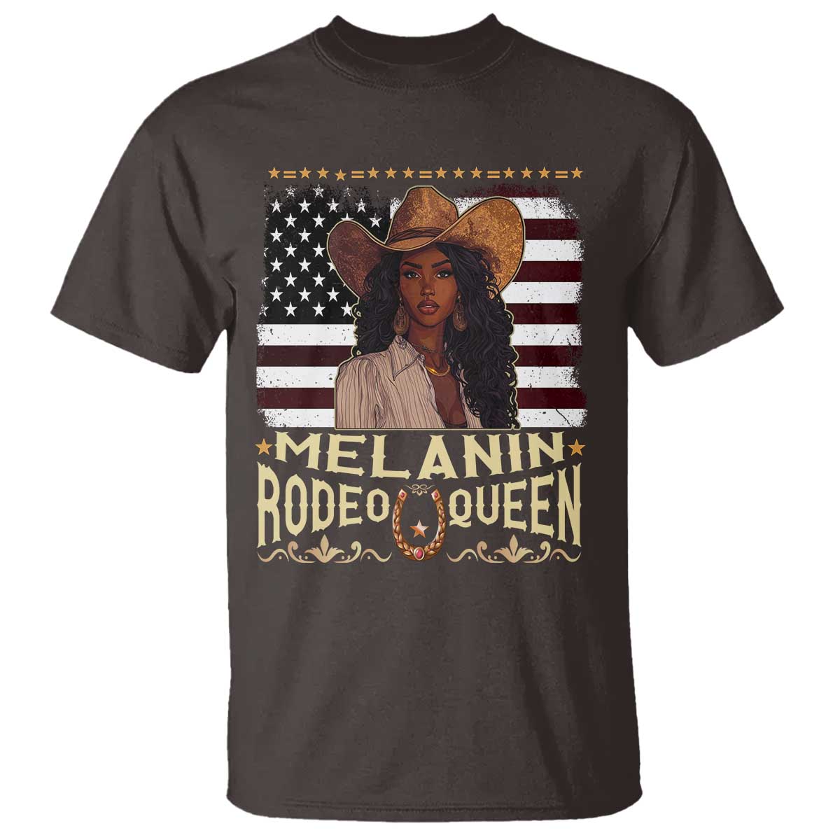 black-cowgirl-t-shirt-melanin-rodeo-queen-african-american