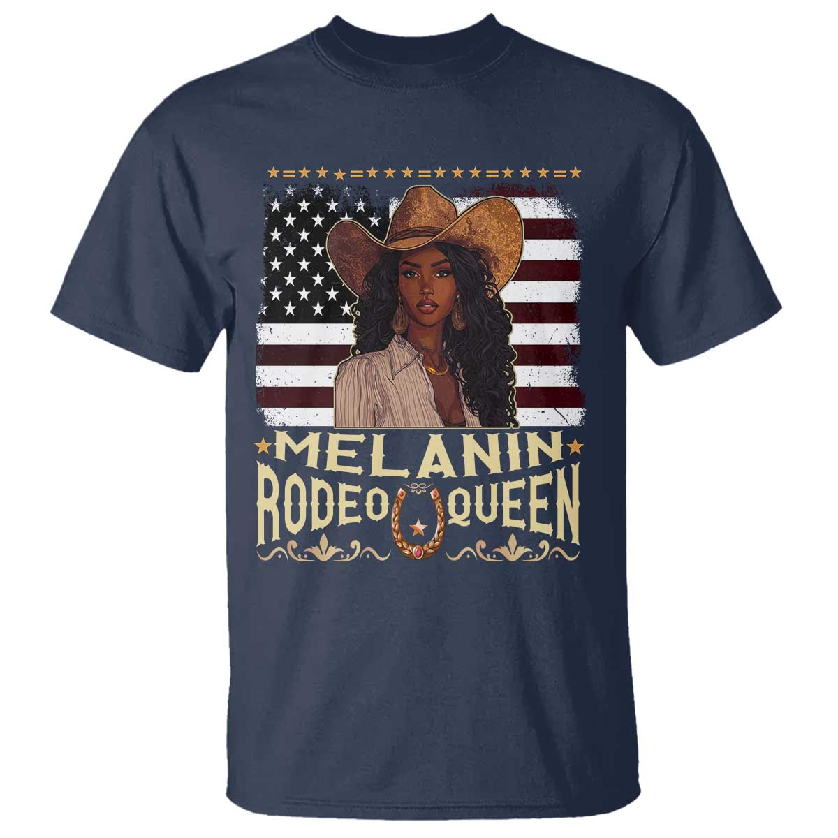 black-cowgirl-t-shirt-melanin-rodeo-queen-african-american