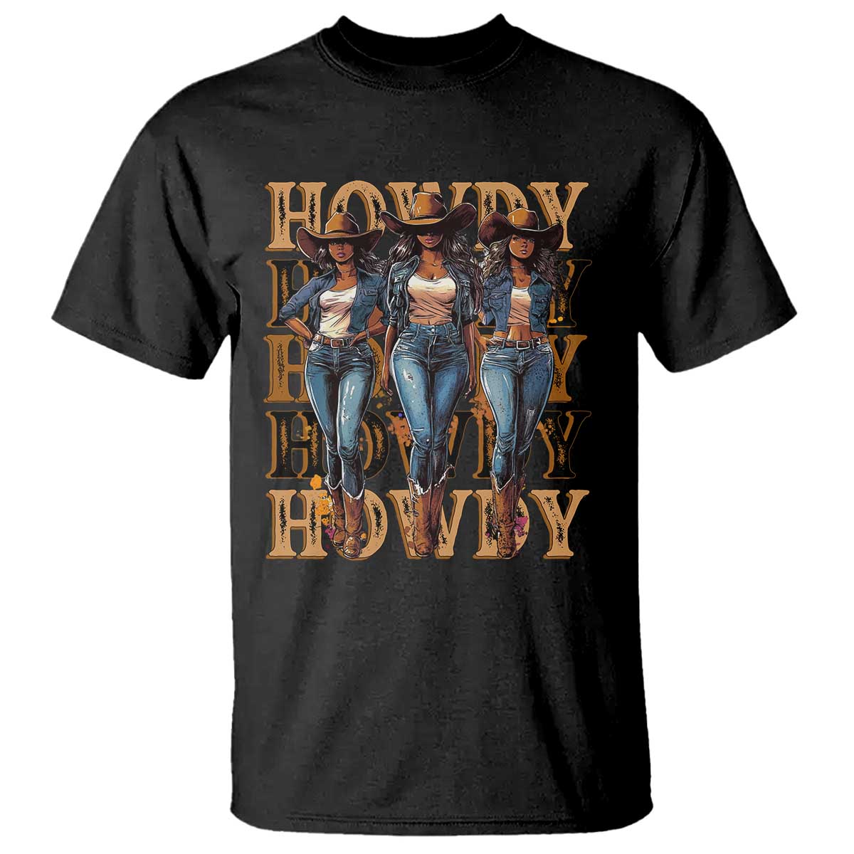 black-cowgirl-t-shirt-howdy-melanin-rodeo-queen
