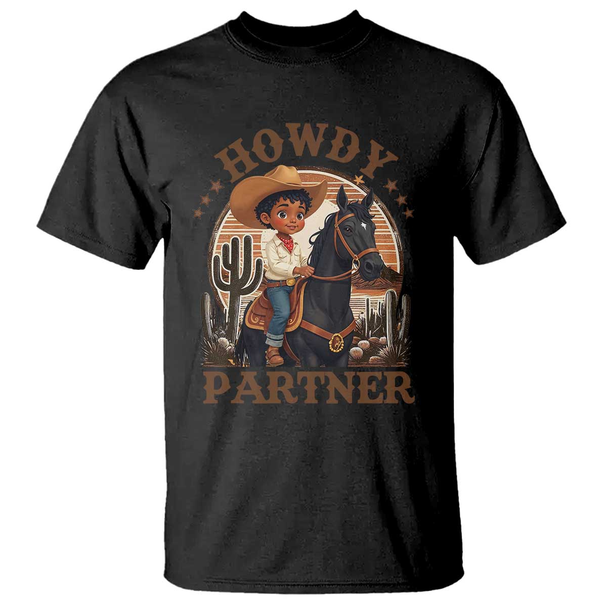 black-cowboy-t-shirt-howdy-partner-black-history-month