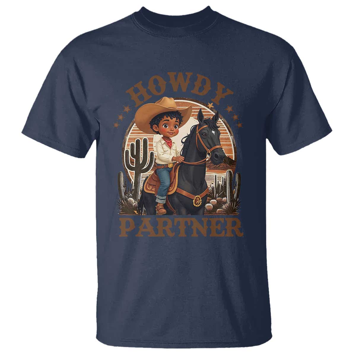 black-cowboy-t-shirt-howdy-partner-black-history-month