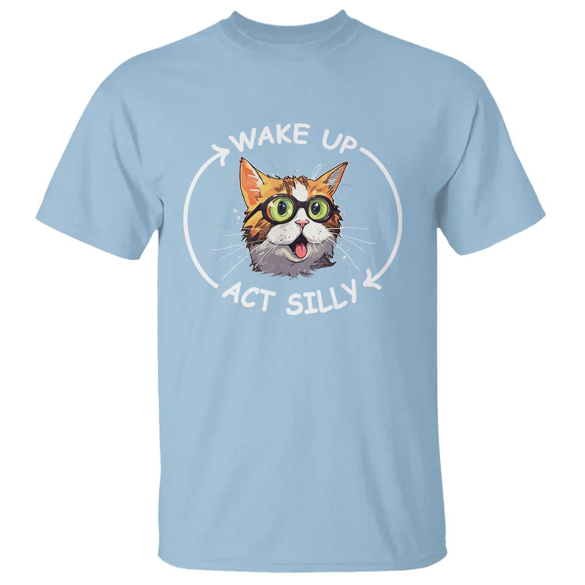 funny-cat-meme-t-shirt-wake-up-act-silly