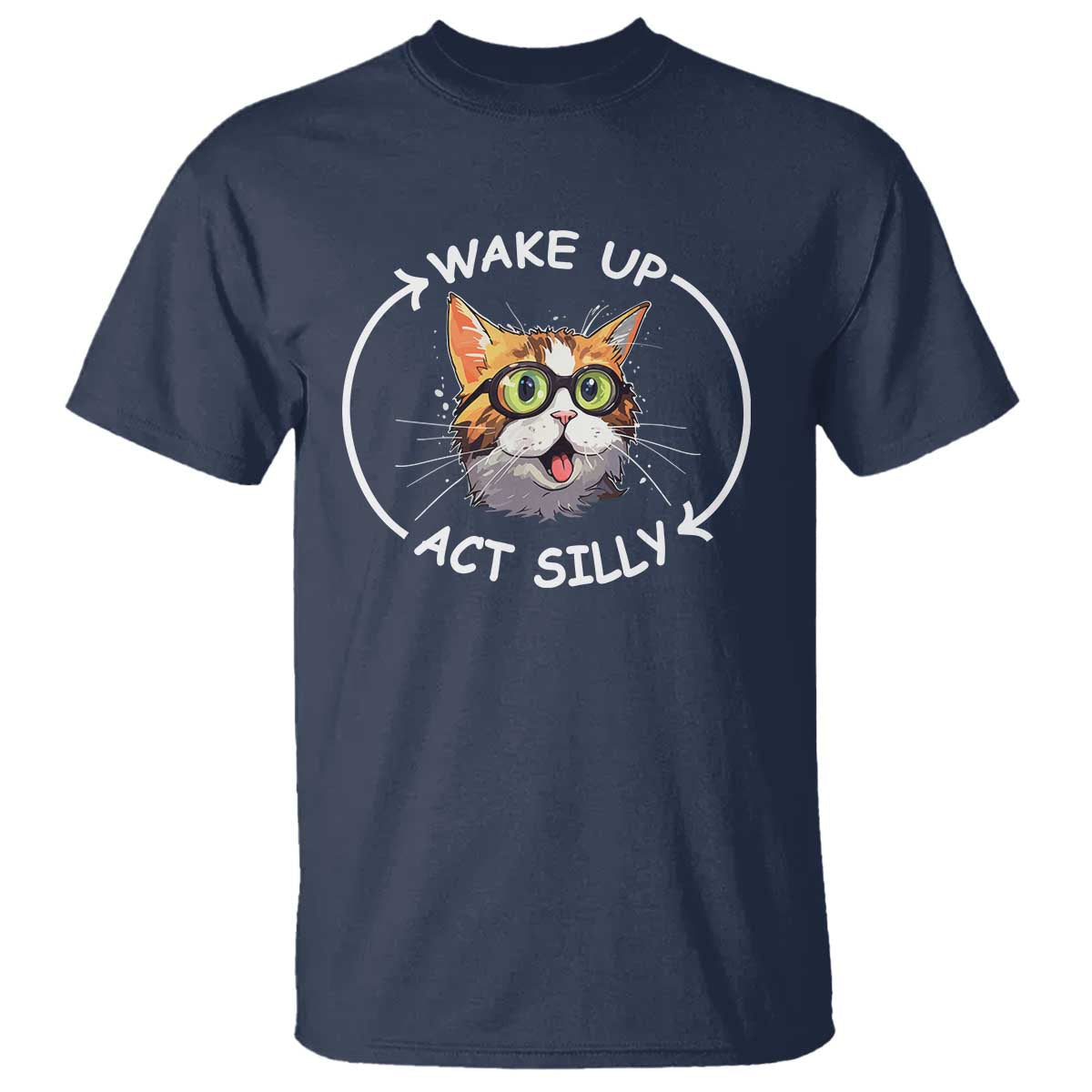 funny-cat-meme-t-shirt-wake-up-act-silly