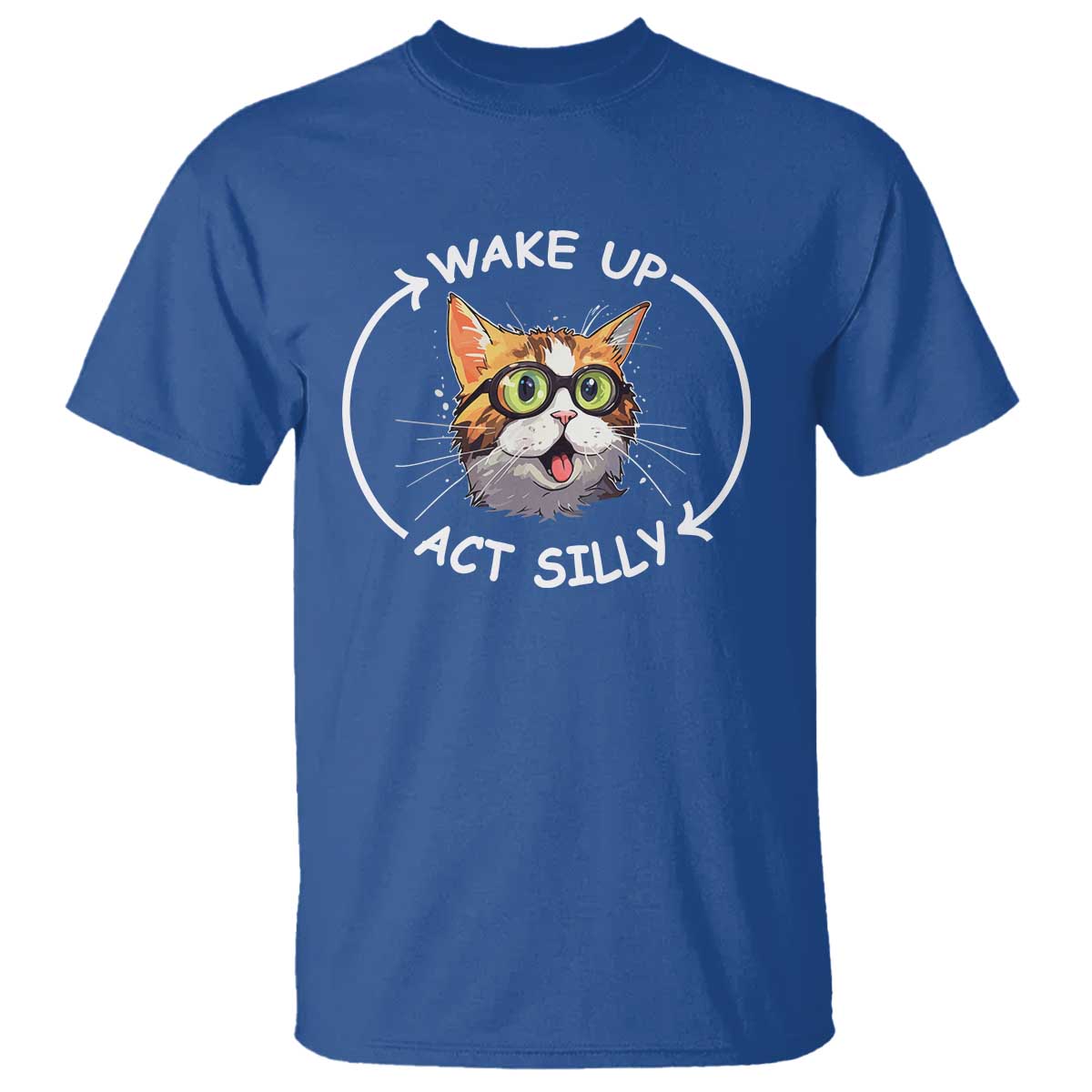 funny-cat-meme-t-shirt-wake-up-act-silly