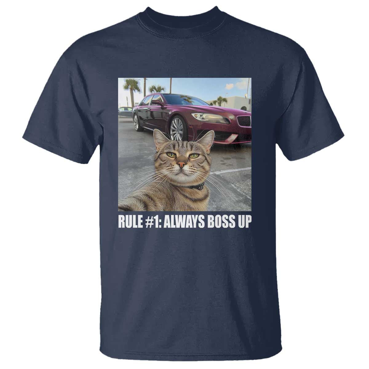 funny-cat-meme-t-shirt-rule-no1-always-boss-up