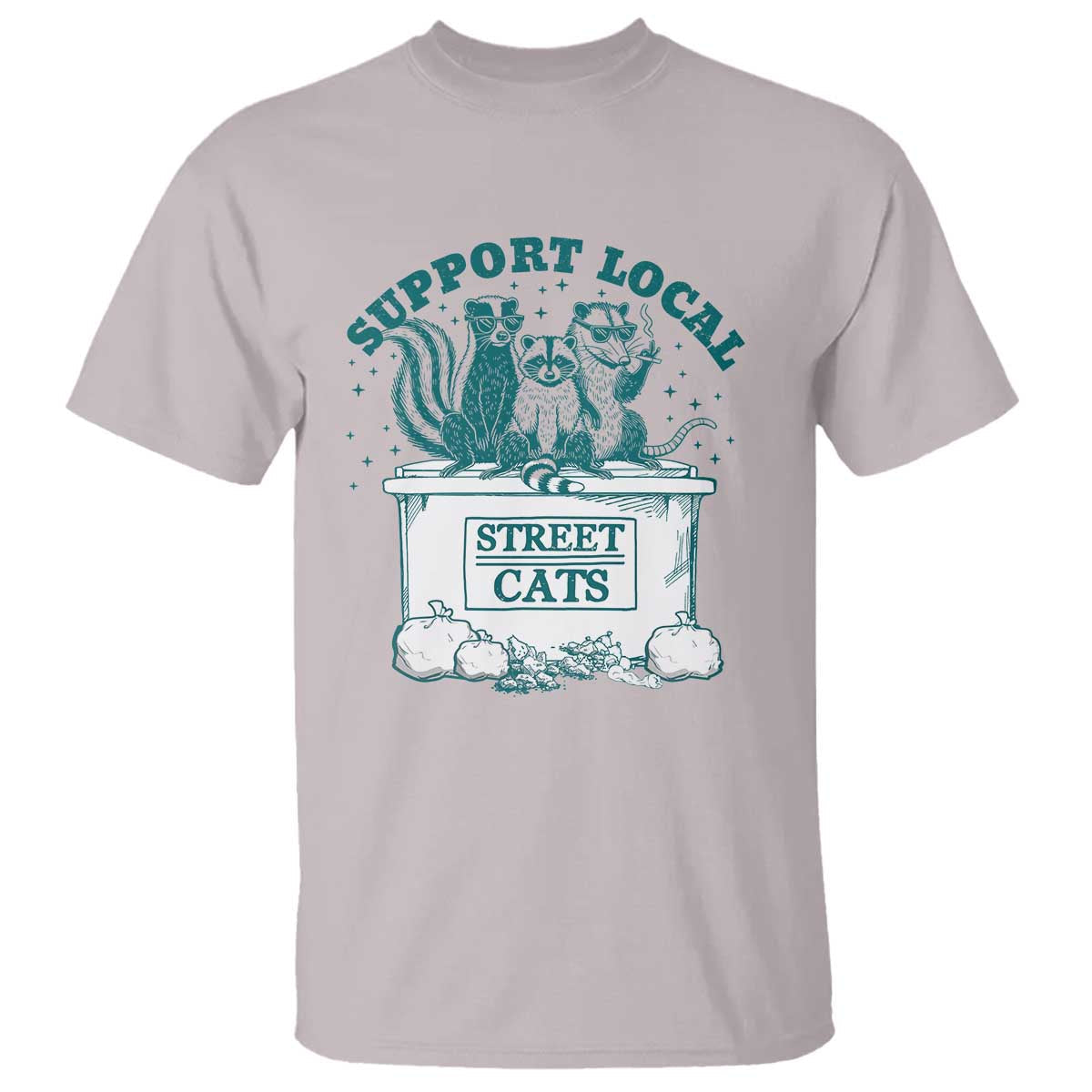 funny-support-local-street-cat-t-shirt-raccoon-opossum-skunk-garbage-crew