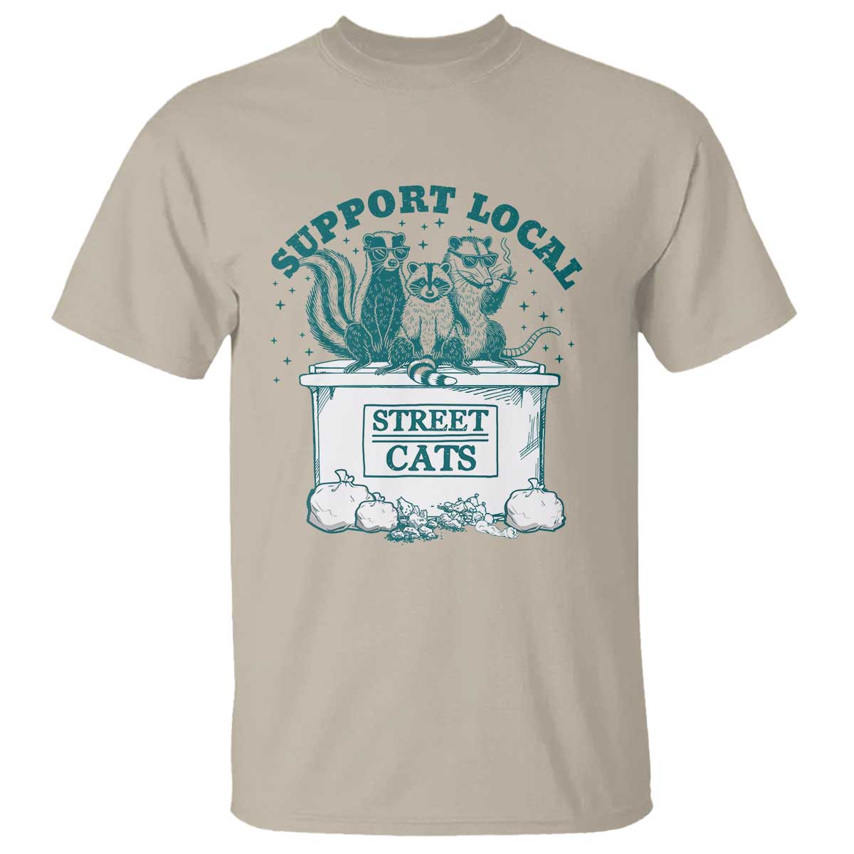 funny-support-local-street-cat-t-shirt-raccoon-opossum-skunk-garbage-crew