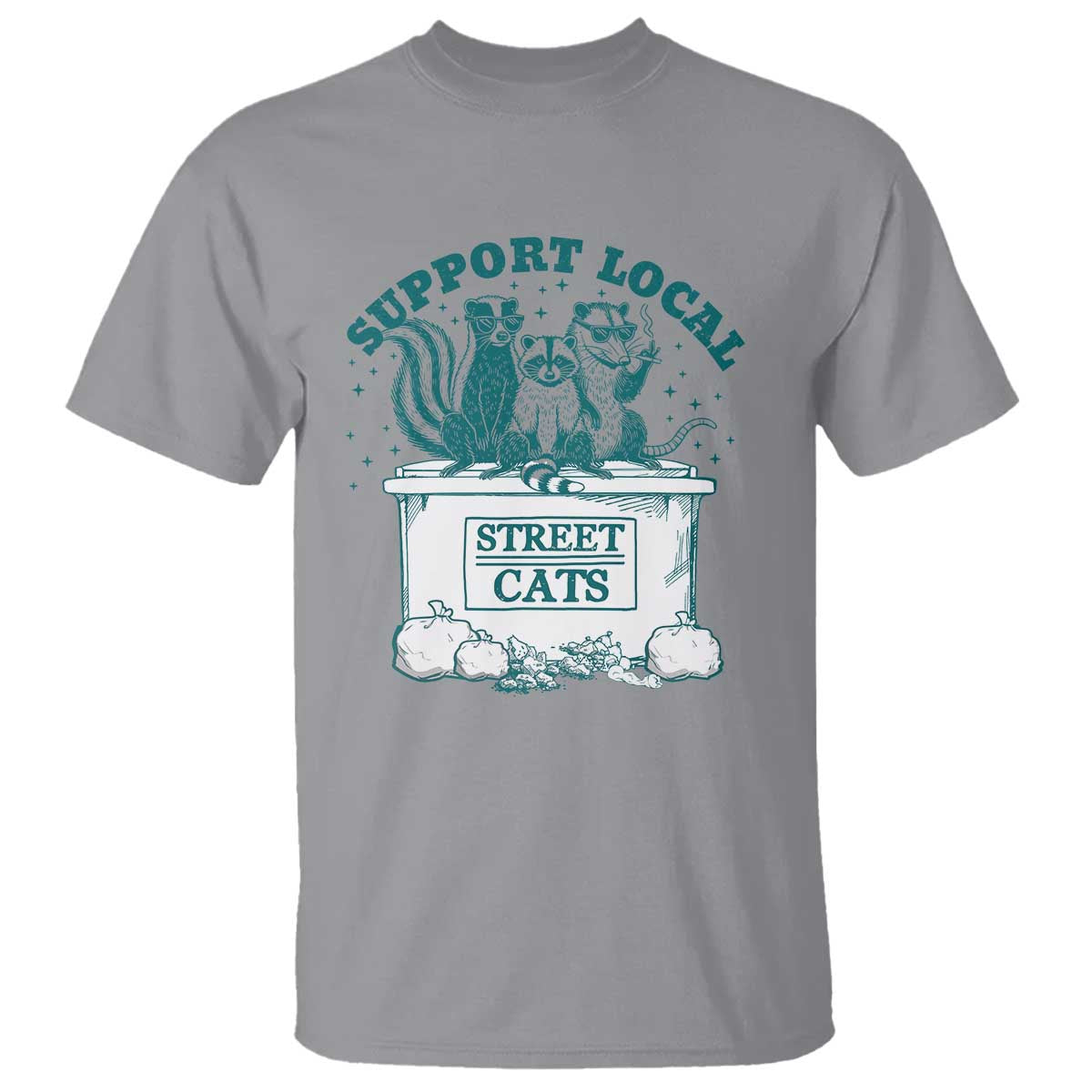 funny-support-local-street-cat-t-shirt-raccoon-opossum-skunk-garbage-crew