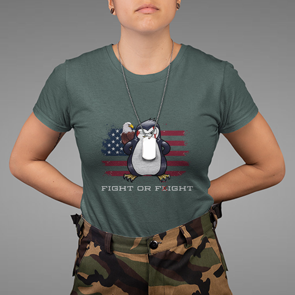 fight-or-flight-meme-cool-penguin-pun-patriotic-us-flag-t-shirt-1