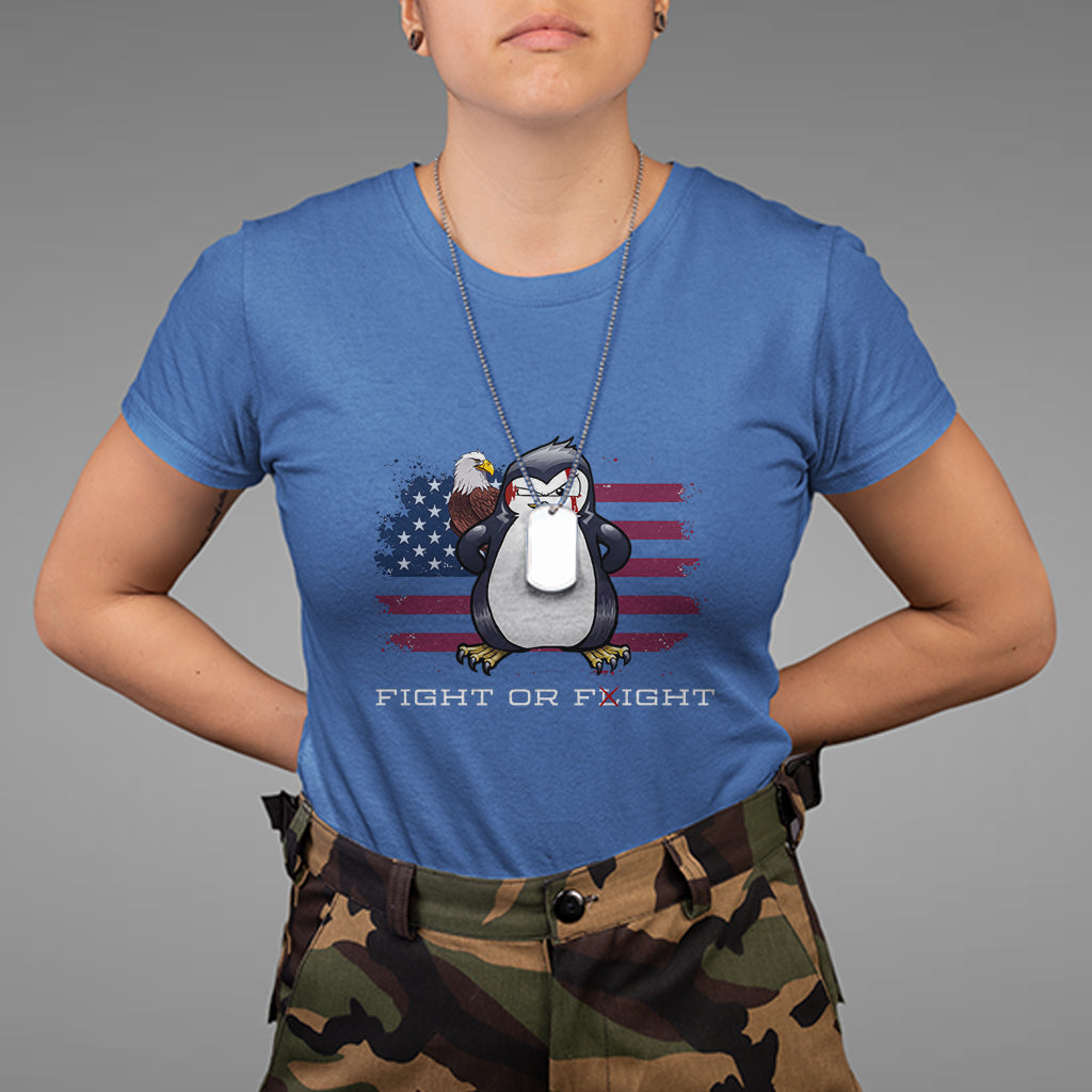 fight-or-flight-meme-cool-penguin-pun-patriotic-us-flag-t-shirt-1