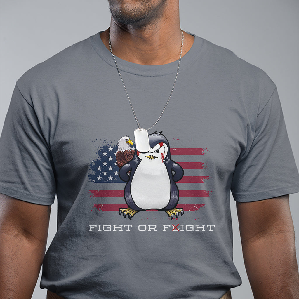 fight-or-flight-meme-cool-penguin-pun-patriotic-us-flag-t-shirt