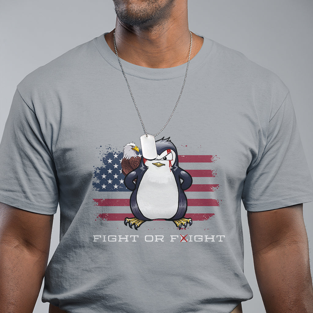 fight-or-flight-meme-cool-penguin-pun-patriotic-us-flag-t-shirt