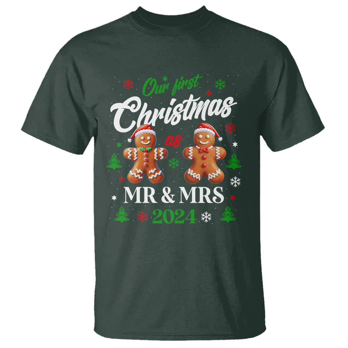 our-first-christmas-as-mr-mrs-2024-t-shirt-cute-gingerbread-couple