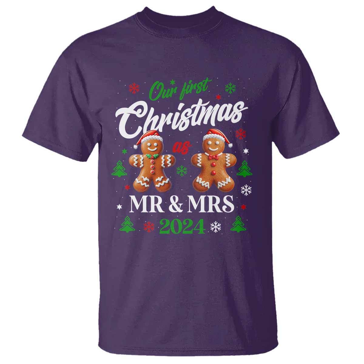 our-first-christmas-as-mr-mrs-2024-t-shirt-cute-gingerbread-couple