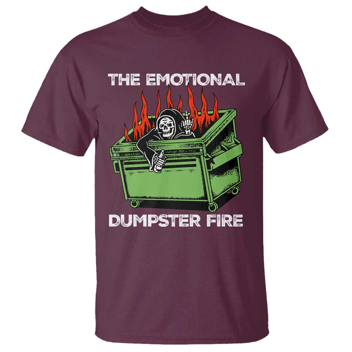funny-emotional-dumpster-fire-skeleton-t-shirt