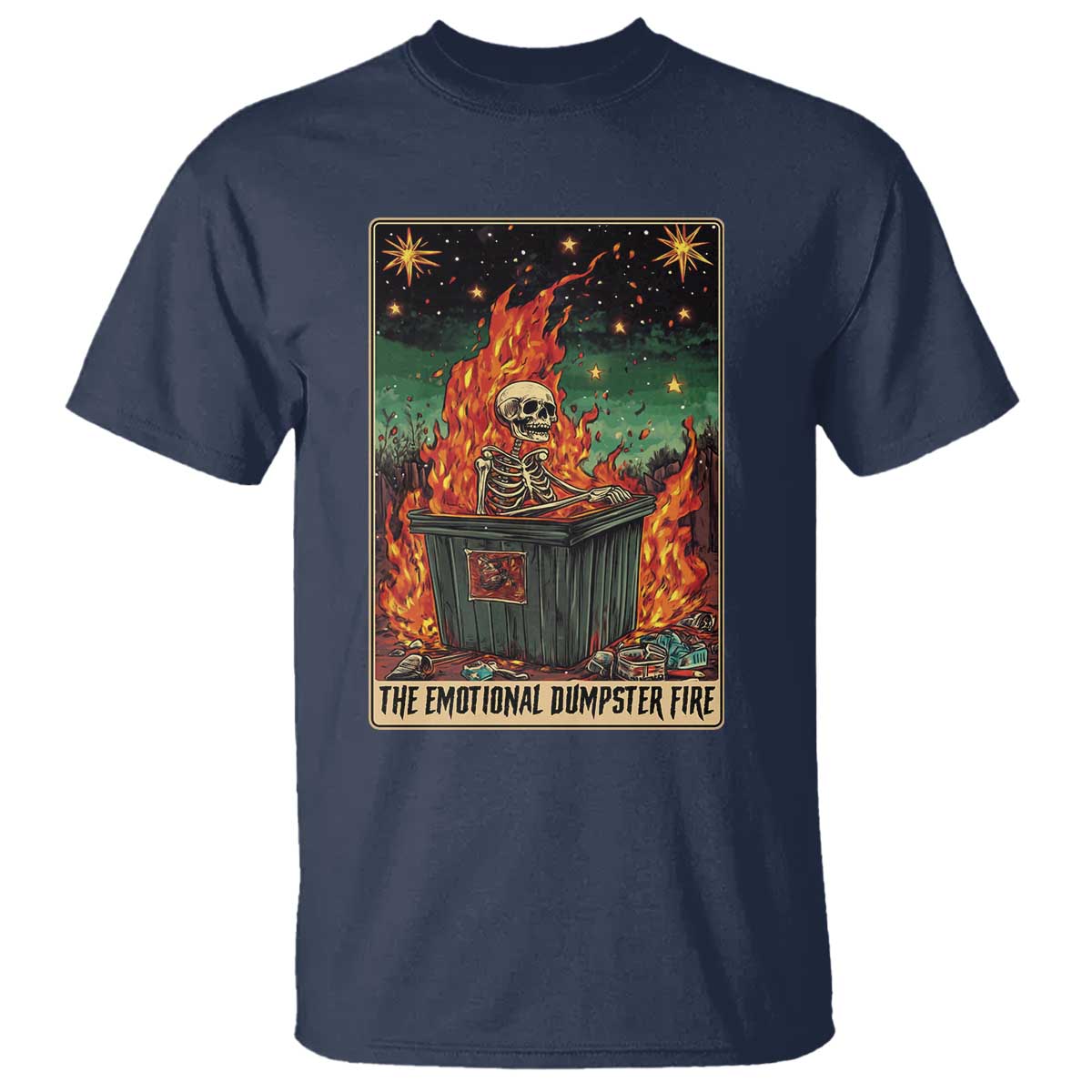 emotional-dumpster-fire-skeleton-tarot-card-t-shirt